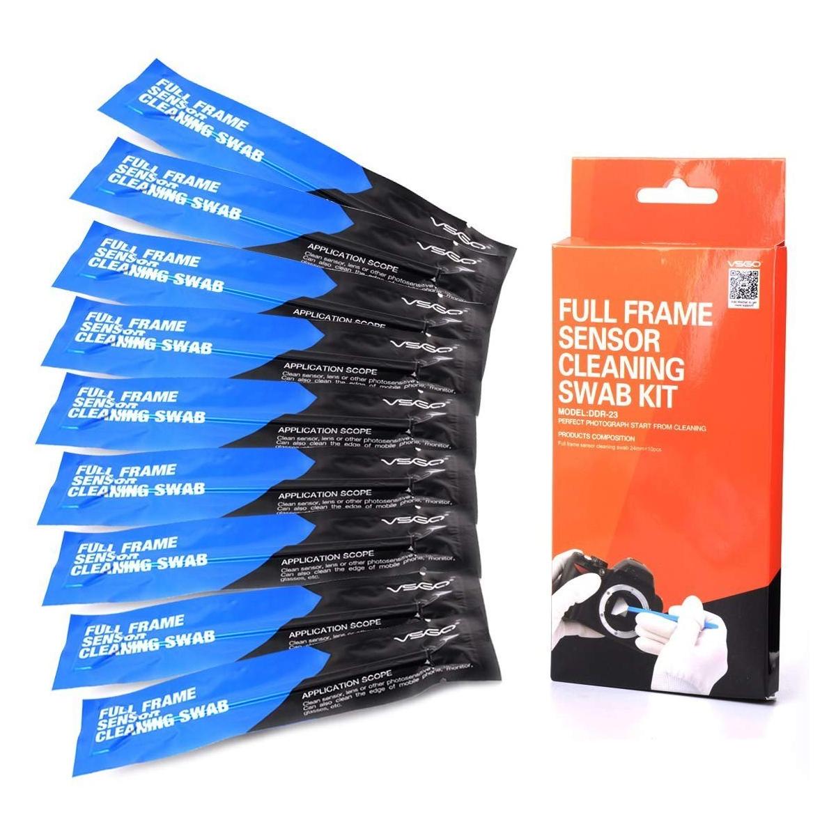VSGO DDR-23 DSLR SLR Camera Full-Frame Sensor Cleaning Kit 10x24mm Sensor Cleaning Swabs DDR23