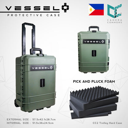 VESSEL CC2 CC2T Trolley Hard Case for Photography Equipment Gear Case Large Size