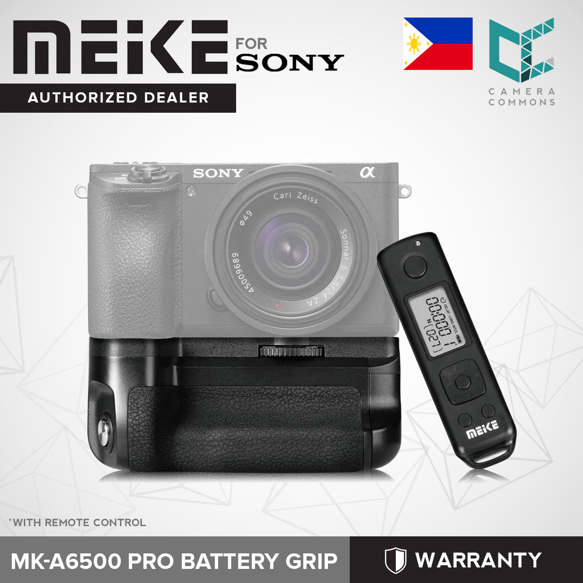 MEIKE MK-A6500 Pro Battery Grip with Remote Control for Sony A6500