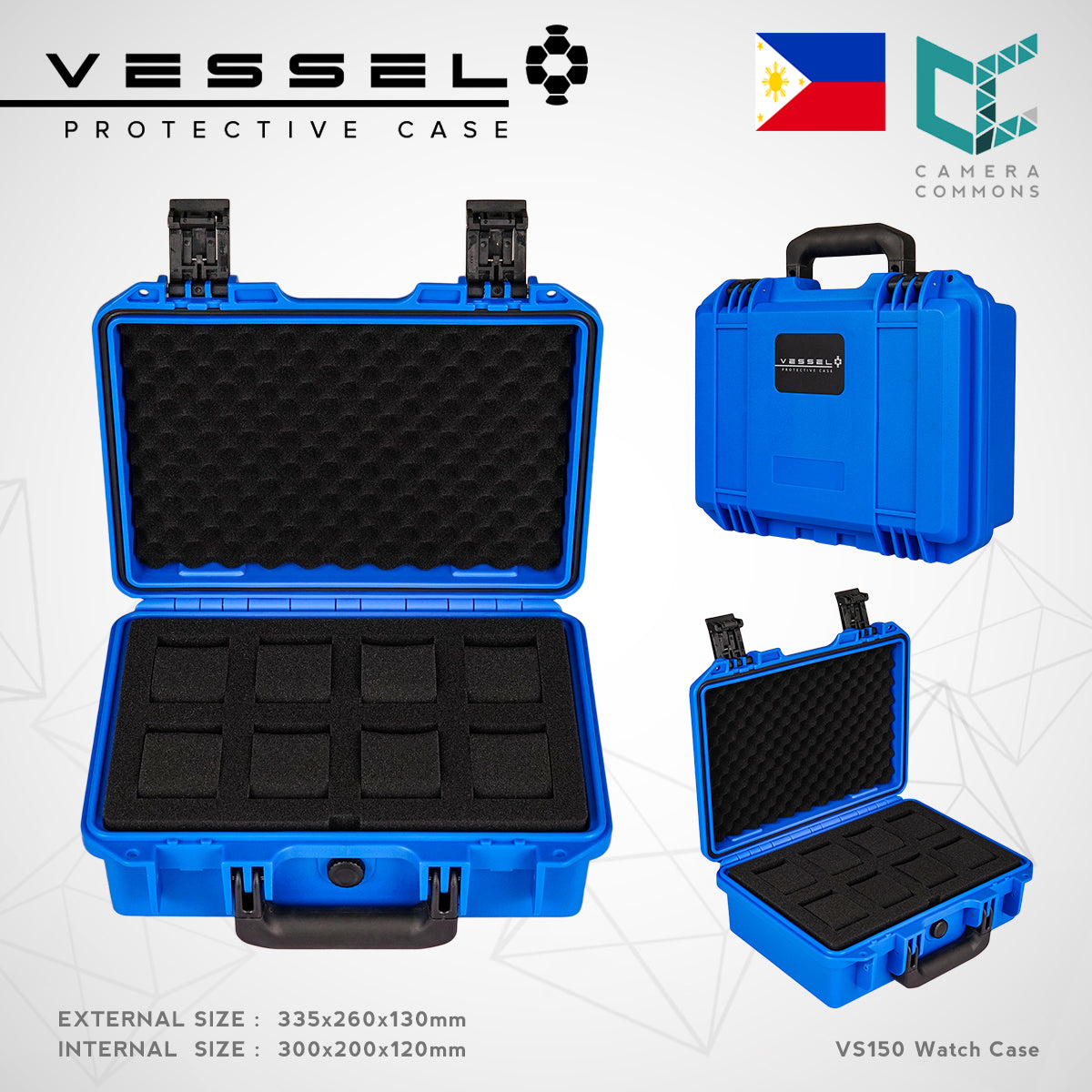 VESSEL Watch Case Organizer Storage Hard Cases with Foam for Watches