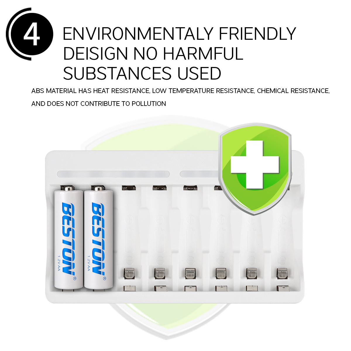 Beston C8003B 8-Bay Battery Charger for AA / AAA Rechargeable Battery BST-C8003