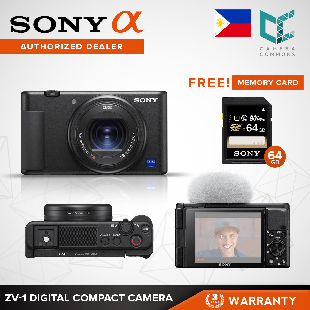 Sony ZV-1 Digital Compact Camera 4K Video Vlogging ZV1