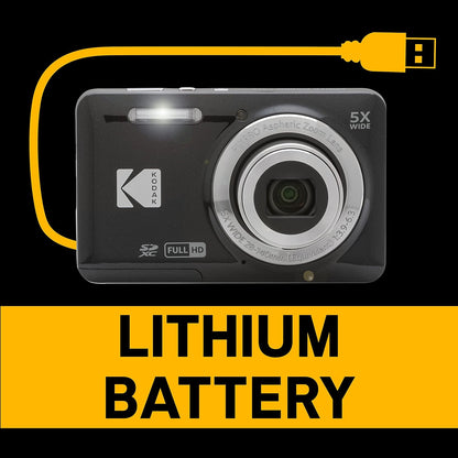 Kodak PIXPRO FZ55 Digital Camera Point & Shoot 16MP 28mm-140mm 5x Optical Zoom Full HD 1080p 30fps