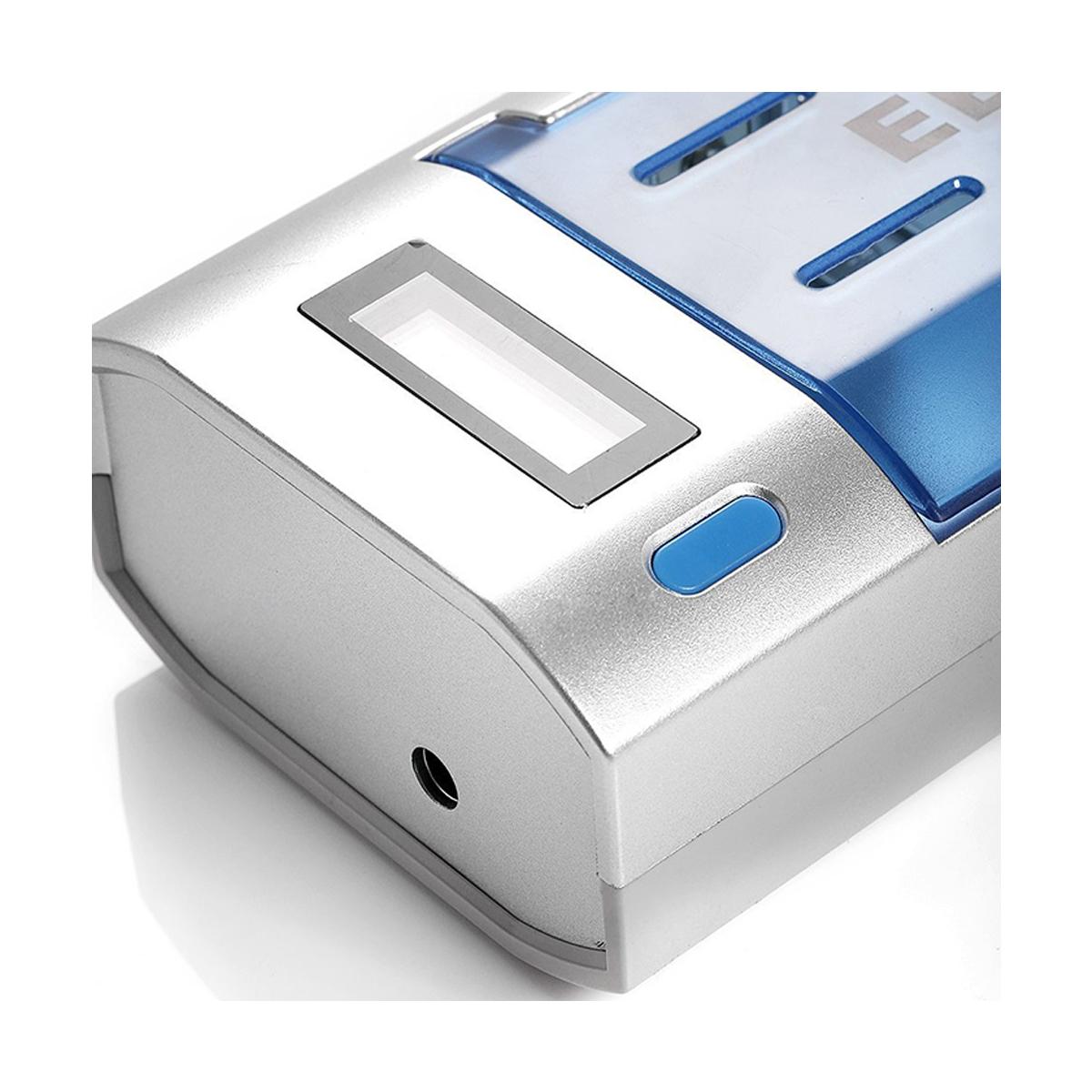 EBL 4 Bay LCD Smart Battery Charger for AA , AAA , C , D , 9V , Ni-MH , Ni-CD Rechargeable Batteries NiMH NiCD Camera Commons PH