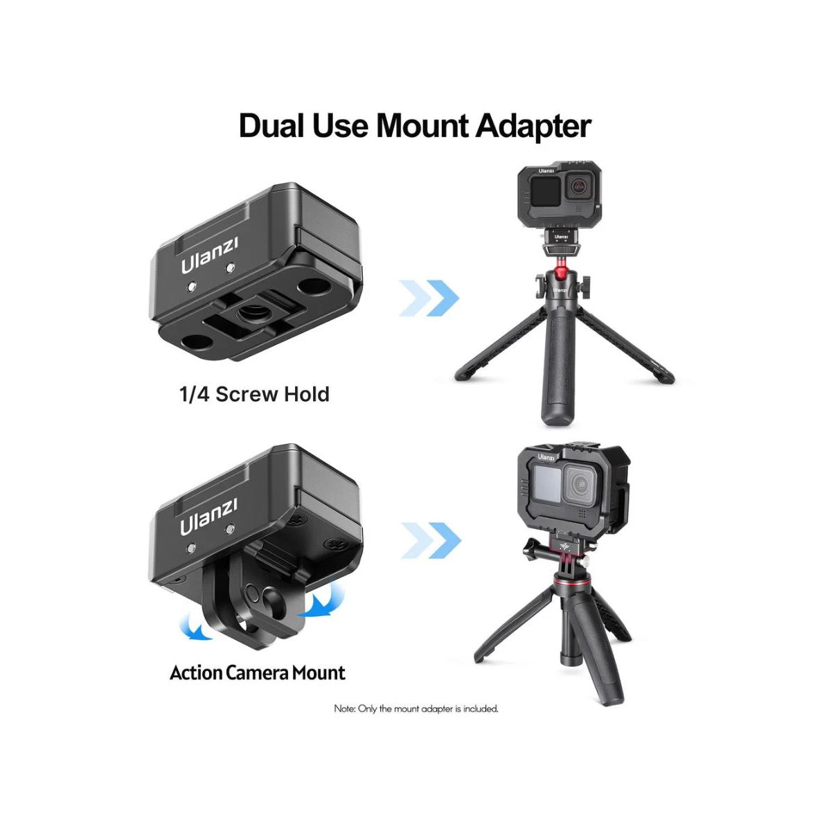 Ulanzi UURig R080 Hummingbird Aluminum Alloy Quick Release Base for Action GoPro Camera Accessories