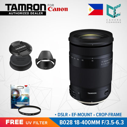 Tamron B028 18-400mm f/3.5-6.3 Di II VC HLD Lens for Canon DSLR EF Mount Crop Frame