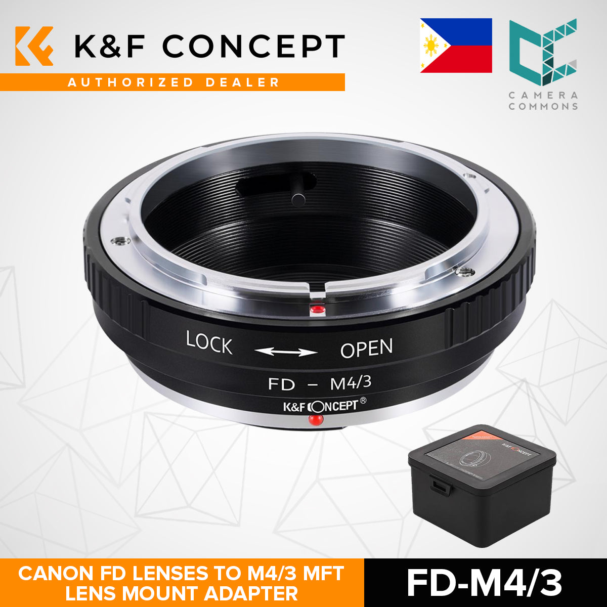 K&F Concept Canon FD Lenses to M43 MFT Mount Camera Adapter FD-M43