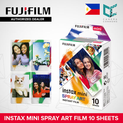 FUJIFILM Instax Mini Instant Film Multi-Color Pastel Gradient Macaron Black Contact Sheet Lavender Blue Pink Photo Slide 10 Sheets