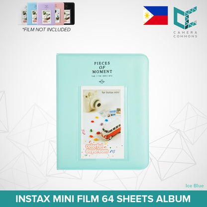 Photo Album Pieces of Moment/Memories 64 Pockets Slots Plain Color for Fujifilm Instax Mini Film