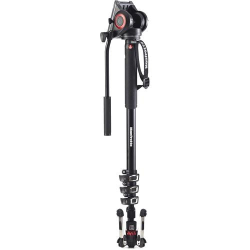 Manfrotto MVMXPRO500 XPRO Monopod + Four-Section Alu with Fluid Video Head