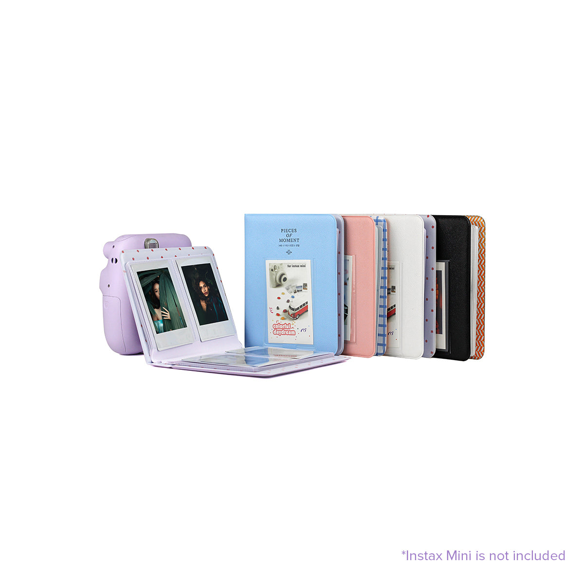 Photo Album Pieces of Moment/Memories 64 Pockets Slots Plain Color for Fujifilm Instax Mini Film
