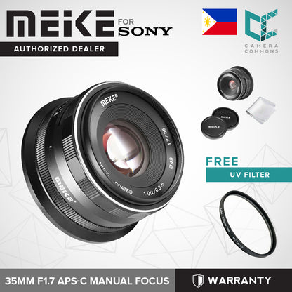 MEIKE 35mm f1.7 Lens Large Aperture Manual Focus Prime APS-C for Sony
