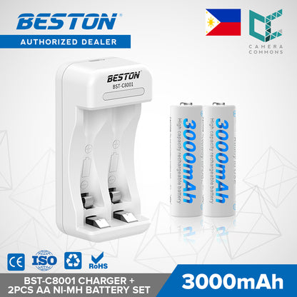 Beston SET C8001 Charger + AA AAA Nimh Battery 1200mah 1300mah 3000mah