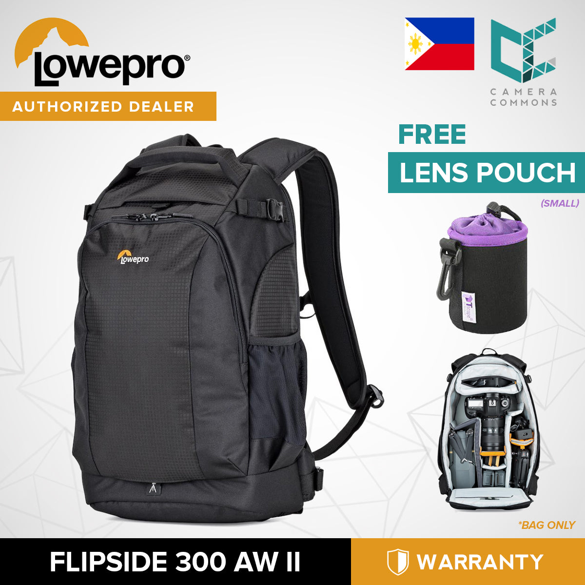 Lowepro Flipside 300 AW II Backpack for Camera Gears