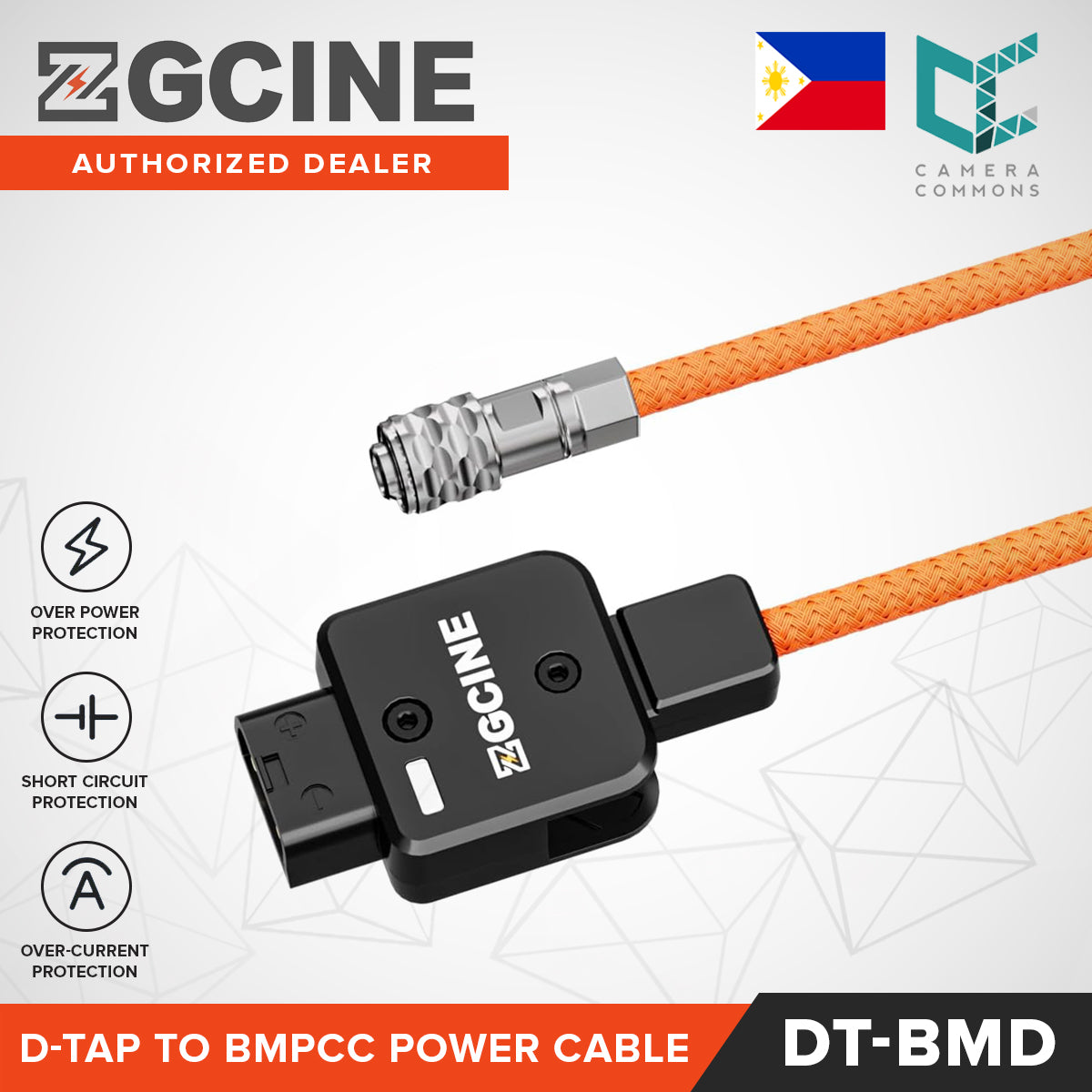 ZGCINE D-Tap / USB-C PD to BMPCC Power Cable Braided Wire DT-BMD PD-BMD Type C