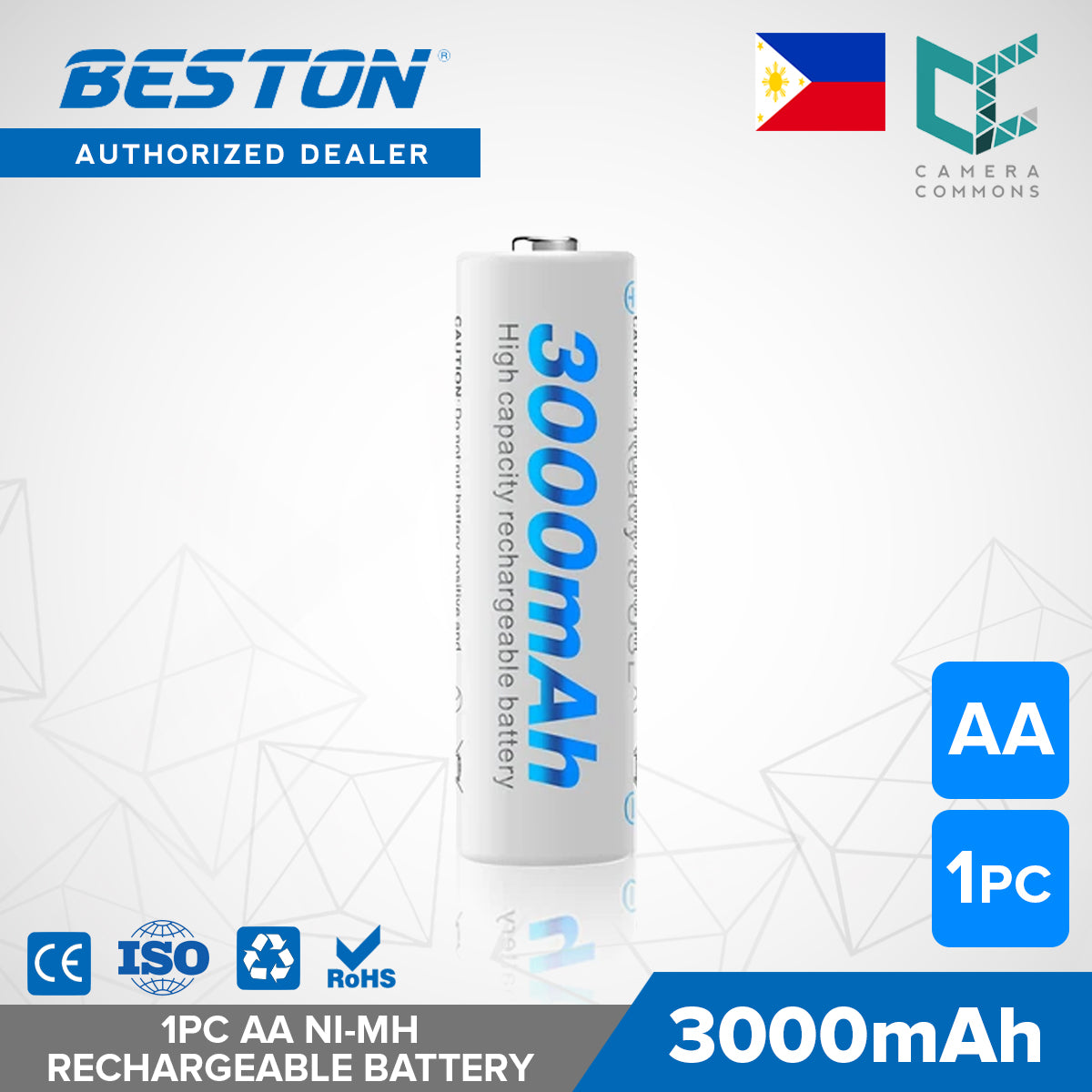 Beston 3000mAh Rechargeable Battery NiMH AA 1.2V High Capacity 1pc 2pcs 4pcs 8pcs 12pcs