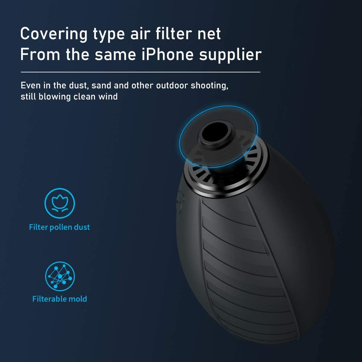 CLEARANCE VSGO Air Mover Air Blower with Filter Rubber Dust Blower for Camera Lens Sensor Cleaning V-B02E