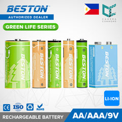 Beston Green Life Series AA AAA C D 9V 16340 18650 Li-ion Rechargeable Battery Type C