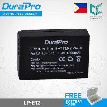 DuraPro LP-E12 1800mAh Battery for Canon EOS M M2 100D Kiss X7 Rebel SL1