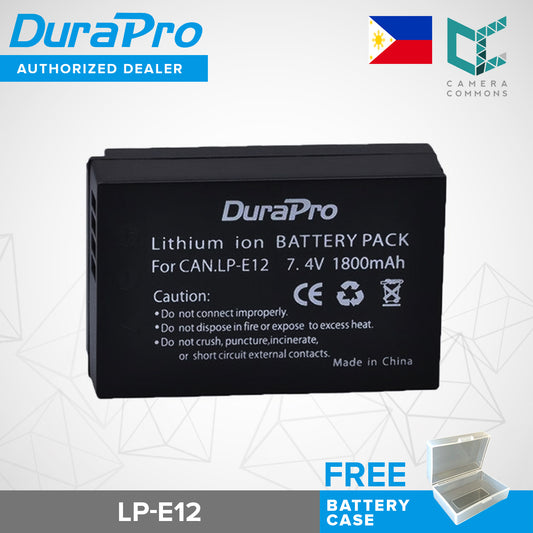 DuraPro LP-E12 1800mAh Battery for Canon EOS M M2 100D Kiss X7 Rebel SL1