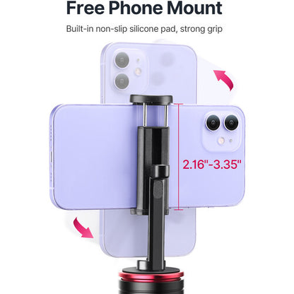 Ulanzi MT-54 Metal Light Tripod Stand with Phone Mount for Small Photography Lights 2ft to 5ft 3025