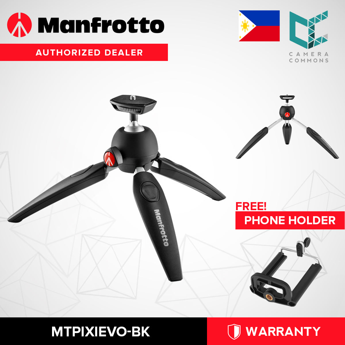 CLEARANCE Manfrotto TRIPOD MTPIXIEVO-BK