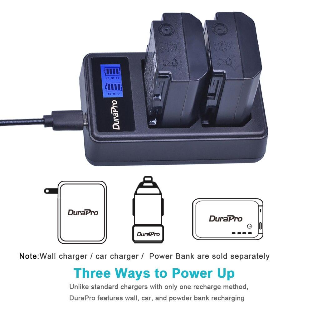 DuraPro 1pc LCD Dual USB Charger for Sony NP-FZ100 NP FZ100 BC-QZ1 Alpha 9 Alpha 9R Sony Alpha 9 S Digital Camera