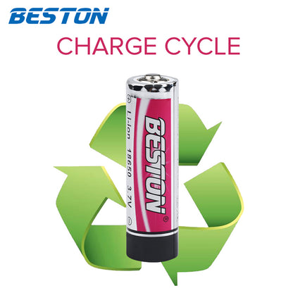 Beston 18650 3.7V Rechargeable Lithium Ion Battery Li-ON Large Capacity 2600MAH (Pointed Top)