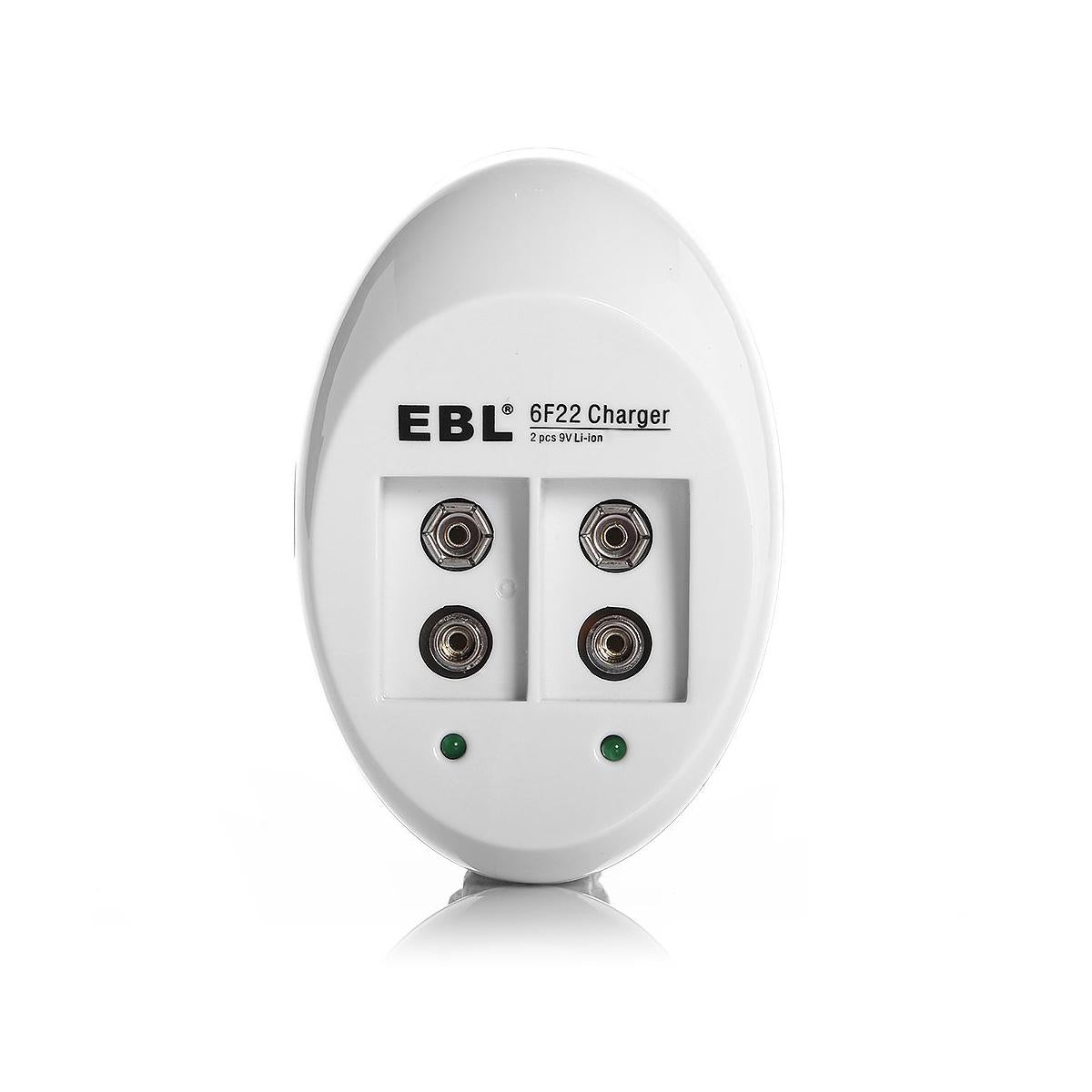 EBL 2 Bay Lithium Battery Charger for 9V Li-On Rechargeable Batteries LiOn
