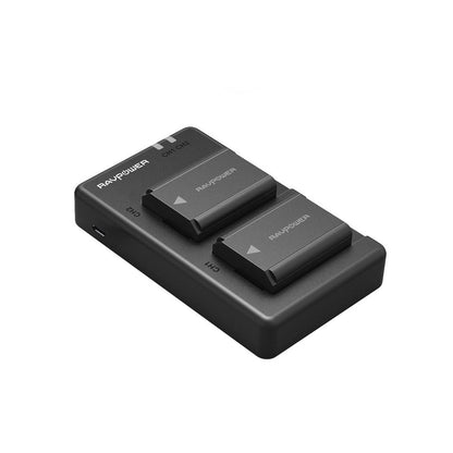 RAVPower NP-FW50 Camera Battery Charger with 2pcs Batteries Set for Sony Cameras NPFW50
