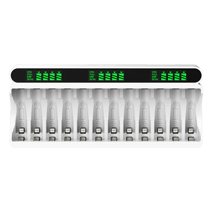 Beston C9025 LED C9025L Smart LCD 12 Bay Charger for Ni-MH AA AAA Battery