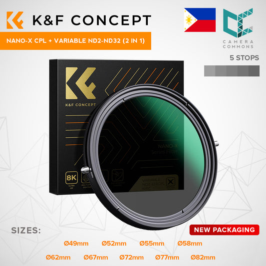 CLEARANCE KF FILTER Nano-X CPL + Variable FADER NDX ND2-ND32 62MM