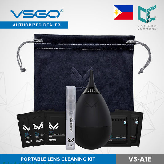 VSGO NEW 2020 Portable Lens Cleaning Kit VS-A1E Filter Air Blower Pouch Cloth Wipes for Camera Lens