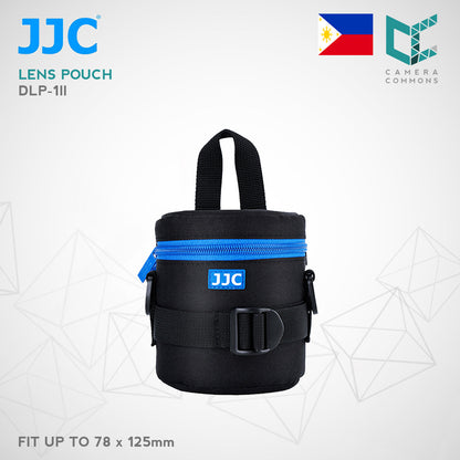 JJC DLP-1II Water Resistant Deluxe Lens Pouch with Shoulder Strap for Canon, Nikon, Sony, Fujifilm, Samsung, Tamron, Leica lenses (DLP-1II, DLP-2II, DLP-3II, DLP-4II, DLP-5II, DLP-6II, DLP-7II)