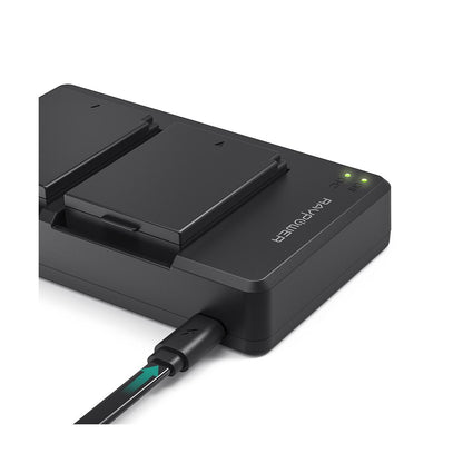 RAVPower LP-E10 Camera Battery Charger with 2pcs Batteries Set for Canon EOS Rebel Cameras LPE10