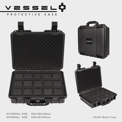 VESSEL Watch Case Organizer Storage Hard Cases with Foam for Watches