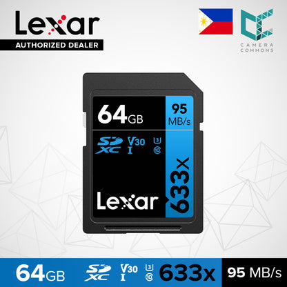 Lexar 64GB Professional 633x UHS-I SD Memory Card SDXC Blue Series