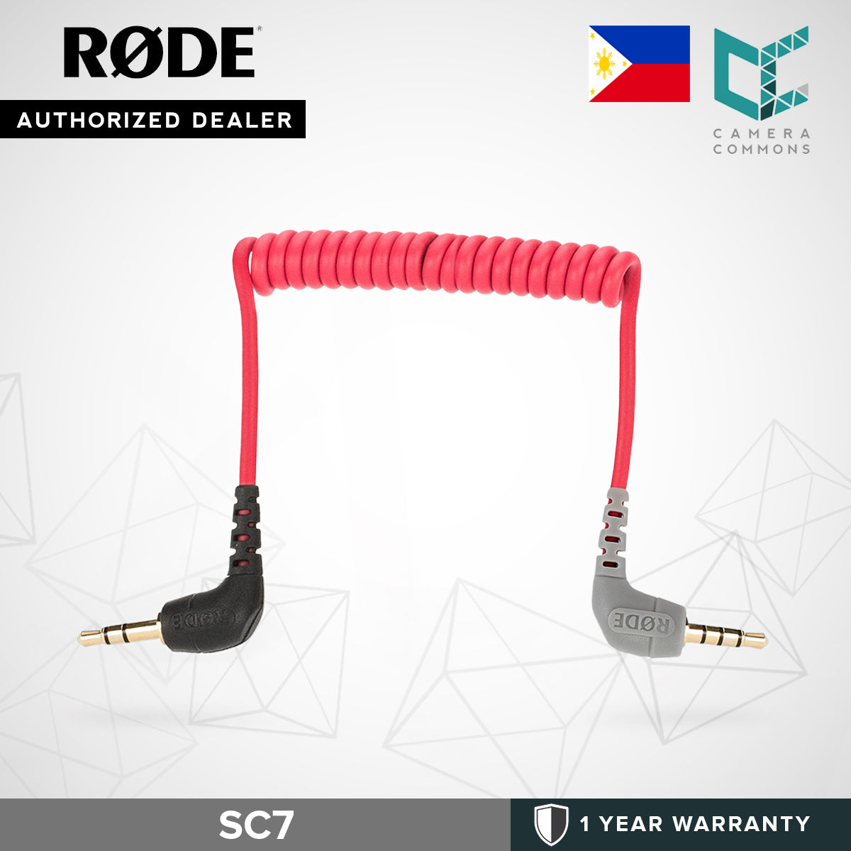 Rode SC7 3.5mm TRS to TRRS Patch Cable for Audio