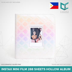 Photo Album 288 Sheets Pockets Slots Plain Colors Holographic Mermaid Diamond PU Leather for Fujifilm Instax Instant Mini Films