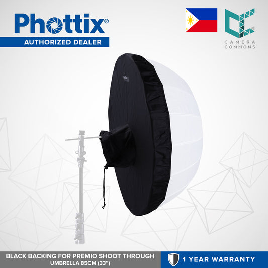 Phottix Premio Black Backing For 85cm 33 inches Shoot Through Umbrella BackingOnly PH85385