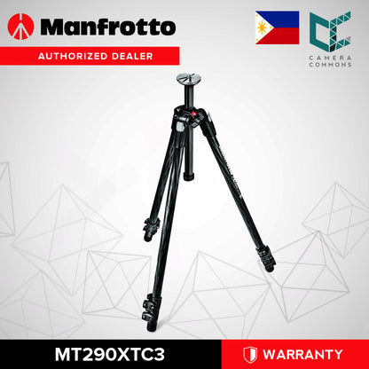 Manfrotto MT290XTC3 290 XTRA CARBON Carbon Fiber 3 Section Tripod
