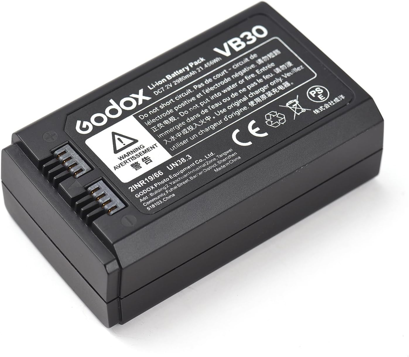 Godox VB30 Battery 7.2V 2980mAh Rechargeable Li-ion for V1 Pro Series Flash Speedlite Accessory