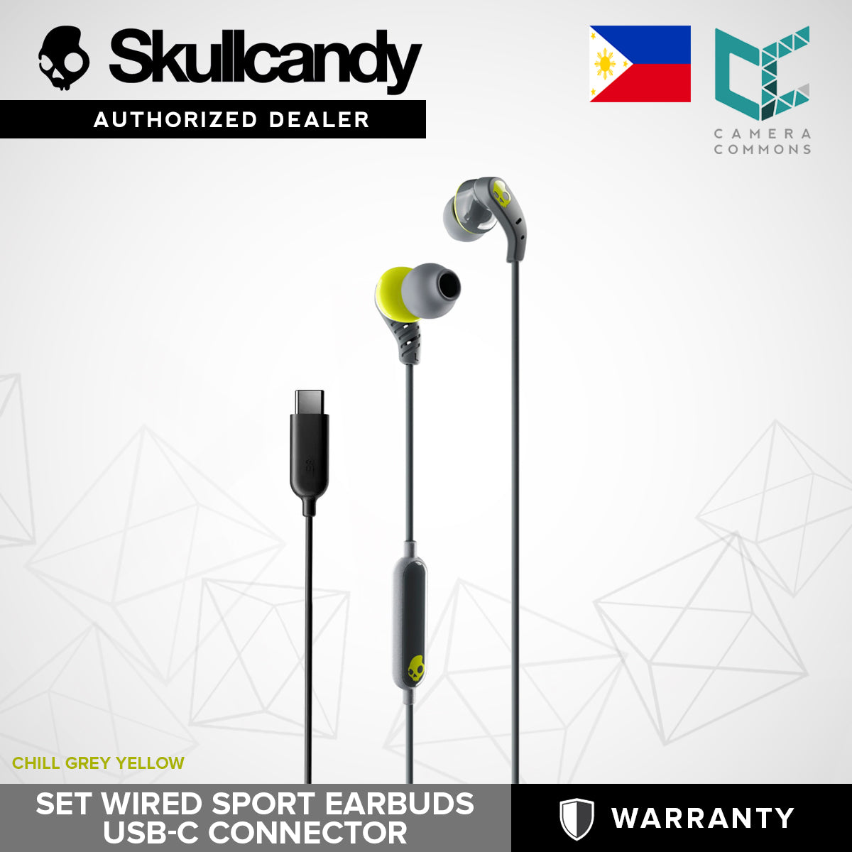 SkullCandy Set Wired Sport In-Ear Earbuds with USB-C Type C Connector Earphones Sound Audio