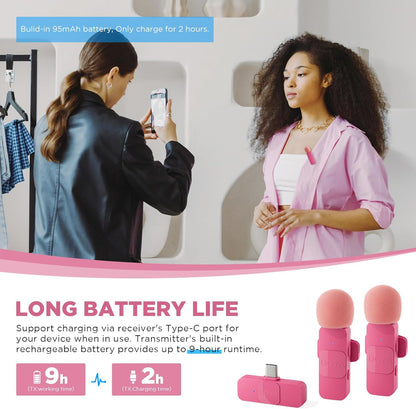 BOYA Ultracompact 2 Person Wireless Microphone System for Smartphone BY-V1 BY-V2 BY-V10 BY-V20