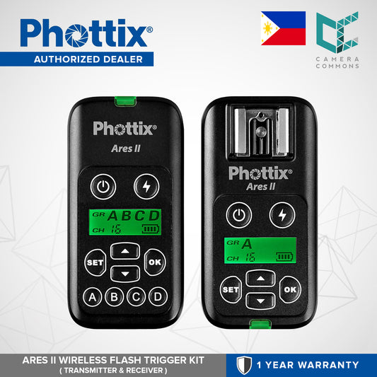 Phottix Ares II Wireless Flash Trigger Kit Transmitter and Receiver PH89550