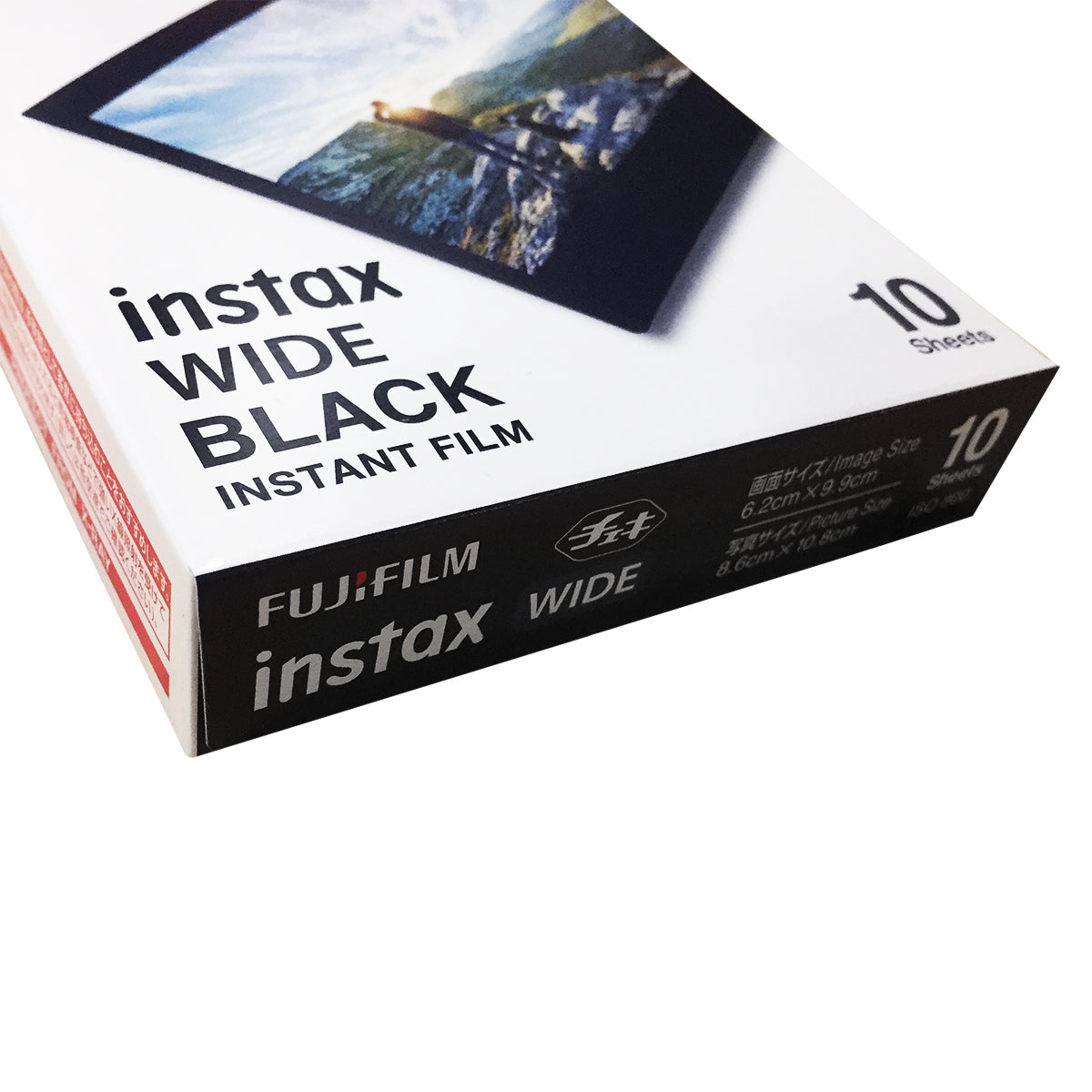 FUJIFILM Instax Wide Instant Film Black Plain Solid Color / Brushed Metallics 10 Sheets