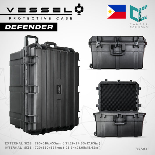 VESSEL DEFENDER VS7255 Portable Hard Case for Photography Equipment Tactical Instruments Tool Box and other devices