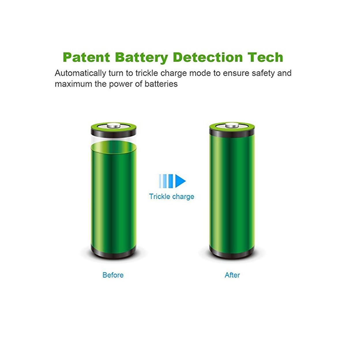EBL 8 Bay New Upgraded 3rd Gen Smart Battery Charger for AA , AAA , Ni-MH , Ni-CD Rechargeable Batteries Camera Commons PH NiMH NiCD