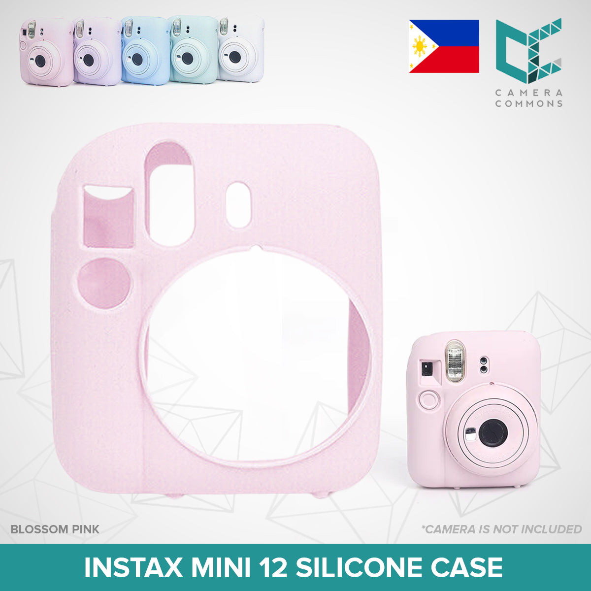 Silicon Silicone Case Plain Colors for Fujifilm Instax Mini 11 Mini 12 Instant Camera | Case Only