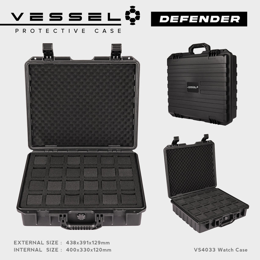 VESSEL Watch Case Organizer Storage Hard Cases with Foam for Watches